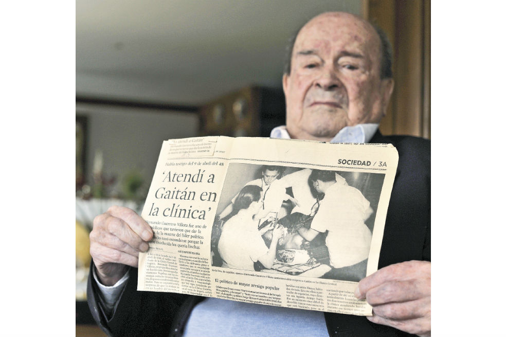 Hace siete décadas, siendo un interno de apenas 24 años, Hernando Guerrero atendió a Gaitán / Óscar Pérez - El Espectador