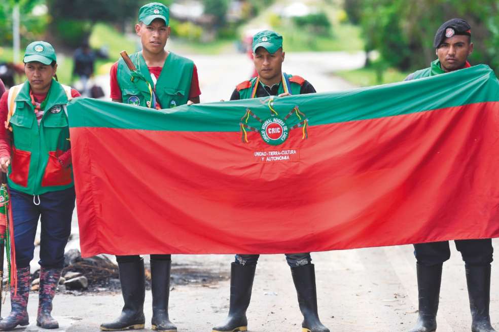 El Consejo Regional Indígena del Cauca (CRIC) completó 48 años de movilizaciones en el sur del país. / Efe