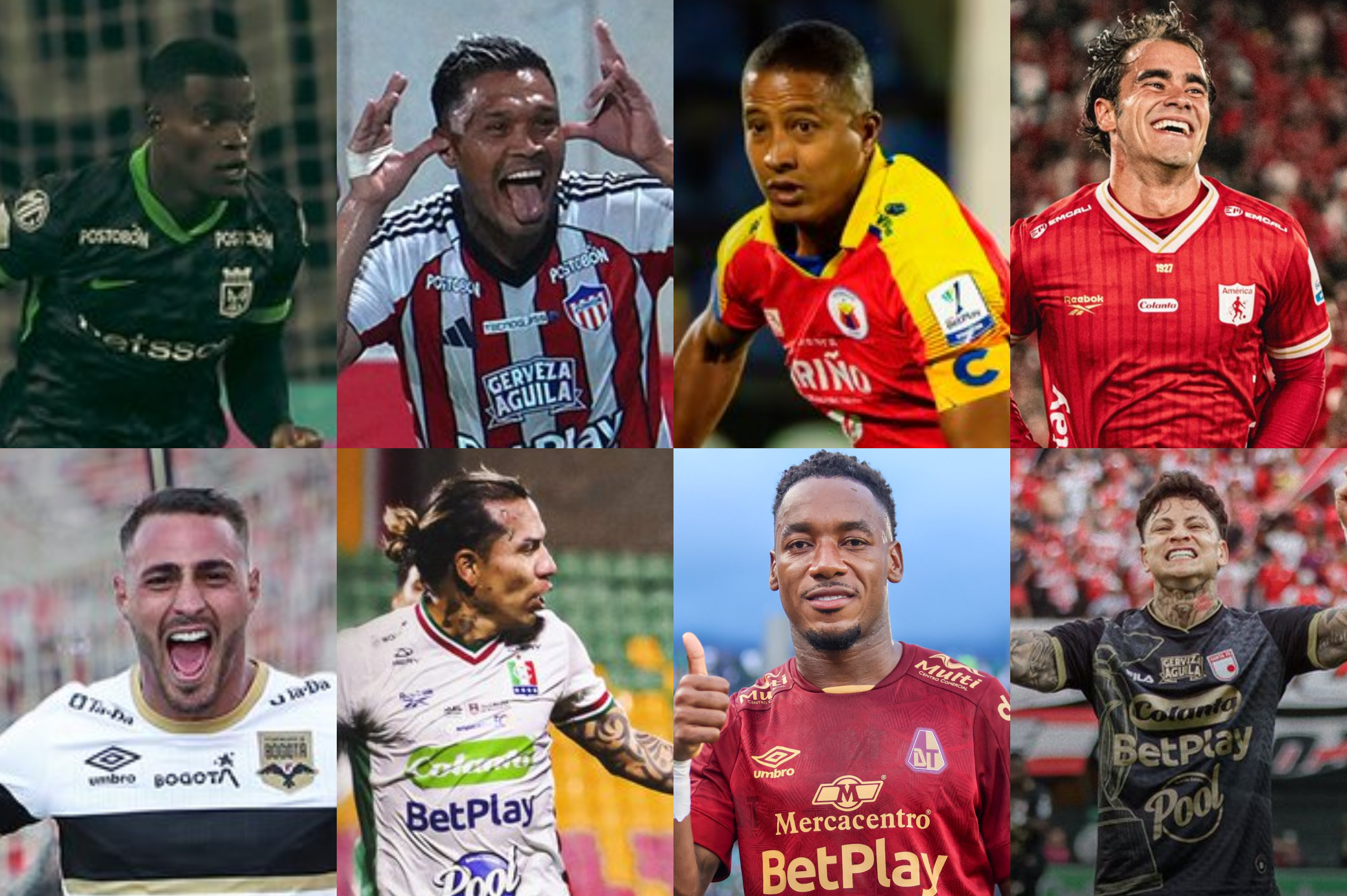 Nacional vs. Inter; Junior vs. Once Caldas; Pasto vs. Tolima, y América vs. Santa Fe, los duelos de cuartos de final.