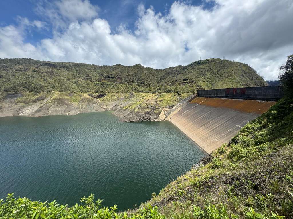 Embalse de Chuza, uno de los dos que componen el sistema Chingaza.