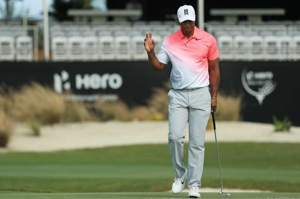 Tiger Woods, en una de las rondas de práctica de esta semana. / AFP