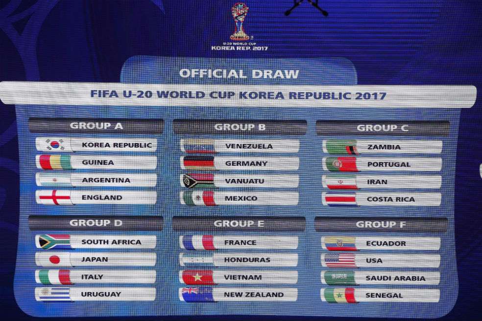 Así quedaron los grupos del Mundial sub 20. / EFE