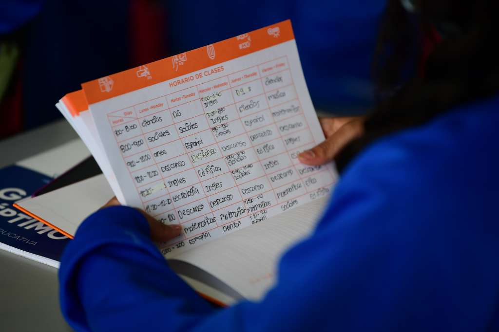 Regreso a clases en los colegios de públicos de Bogotá durante la pandemia del Covid-19 que contó con la asistencia de la alcaldesa Claudia López