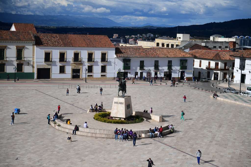 Plaza principal de la ciudad de Tunja ubicado en el centro de la ciudad