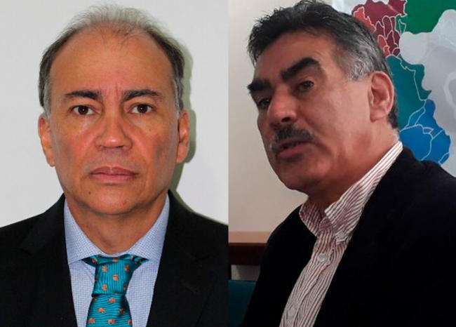 Juan Carlos Pérez, consul colombiano en Caracas y Carlos Pino García, ciudadano venezolano. / Archivo Particular