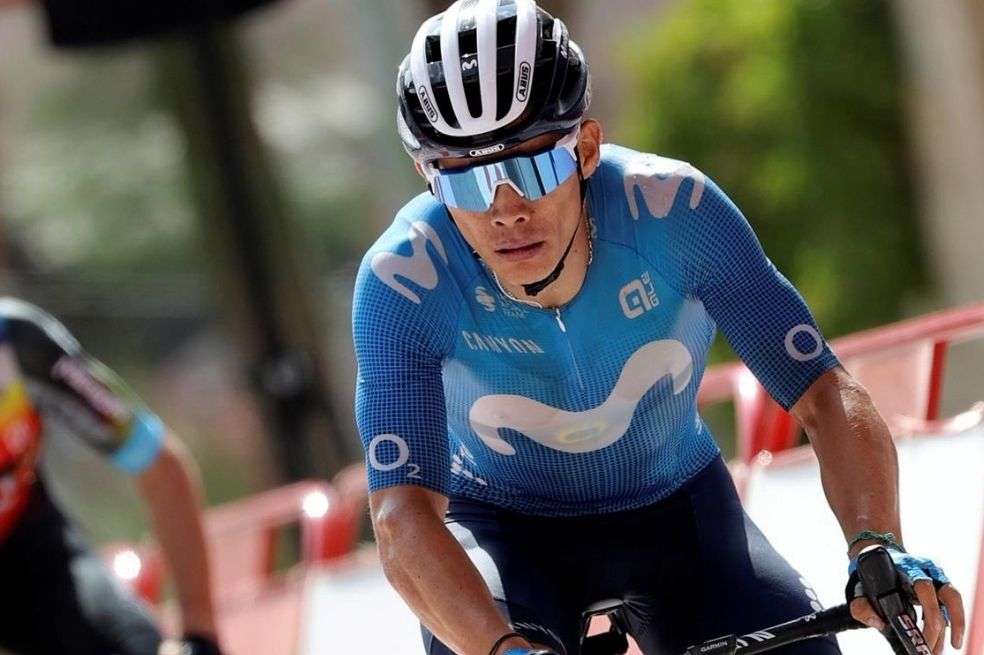Miguel Ángel López en la etapa 12 de la Vuelta a España 2021.