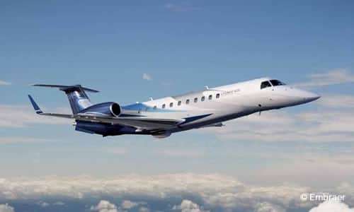 Imagen de referencia de un avión ejecutivo Legacy 600, por el que la Controloría investiga a directivos de la Policía en el gobierno de Iván Duque por posible detrimento patrimonial.