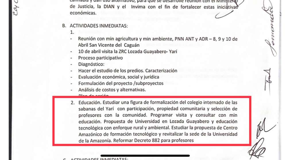 En el acuerdo se menciona el internado, pero sin el nombre de Gentil Duarte.