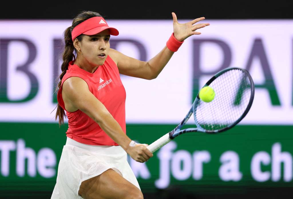 Camila Osorio durante su participación en Indian Wells.