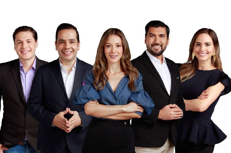 Camilo Pérez, Juan Carlos Ramírez, Patricia Pardo, Juan Carlos Lasso y Carolina Araújo hacen parte del equipo renovado de “La Señal de la Mañana”. Cortesía RTVC
