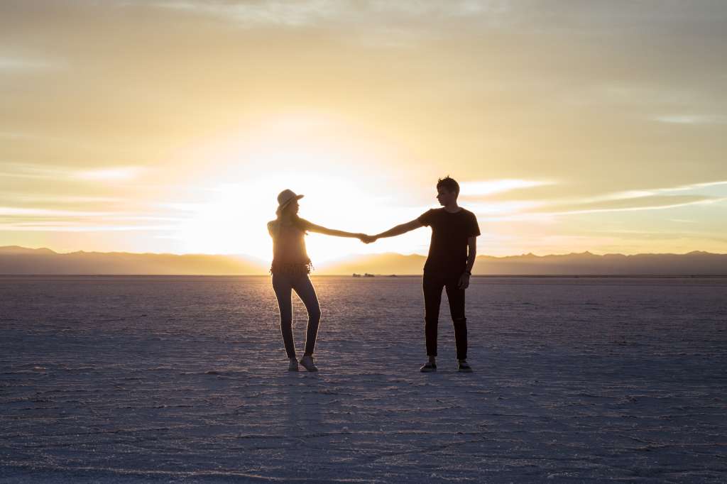 Las Salinas Grandes se encuentran en la puna argentina.