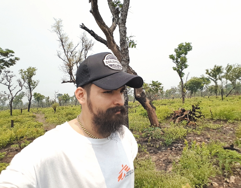 Andrés Felipe Rojas trabaja para aliviar la crisis humanitaria en Angola. / Archivo particular