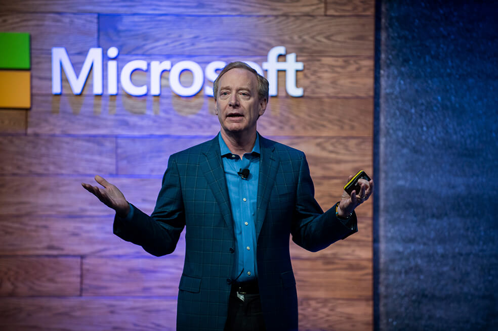 Brad Smith, presidente de Microsoft Corp. / Bloomberg