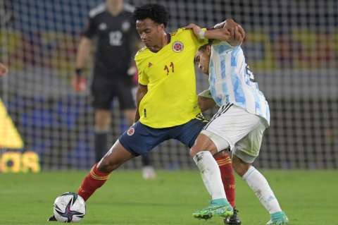 “Menos mal que Borja hizo el gol”, Cuadrado tras el empate de Colombia con Argentina