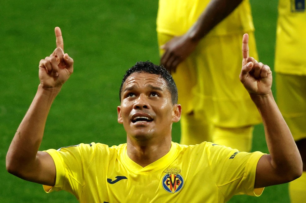 El delantero colombiano Carlos Bacca marcó el segundo gol de Villarreal en la victoria 3-1 ante el Eibar.