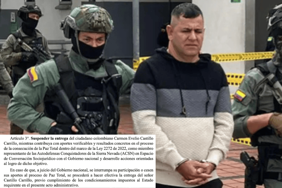 Carmen Evelio Castillo Carrillo, alias Muñeca y jefe de "los Pachenca", en momentos de su captura el años pasado.