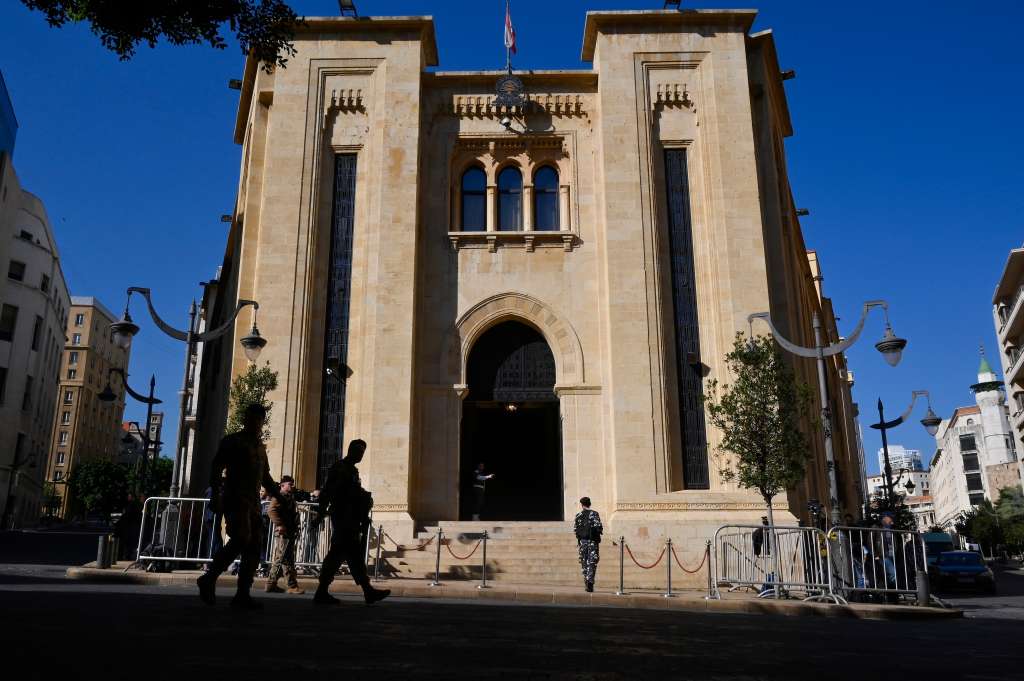 Beirut (Lebanon), 19/01/2023.- The Lebanese Parliament building in Beirut, Lebanon, 19 January 2023. The members of Lebanon's Parliament on 19 January 2023 failed for the? 11th time to elect a new president to the country. (Líbano) EFE/EPA/WAEL HAMZEH