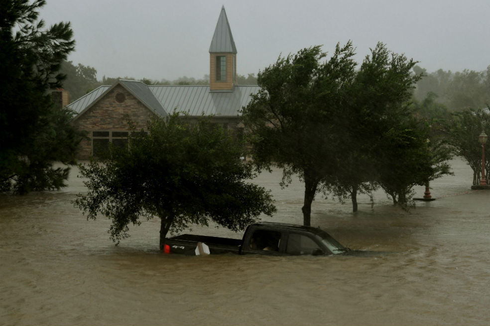 Houston, una de las zonas más afectadas por la tormenta Harvey, aloja a varios colombianos. / AFP