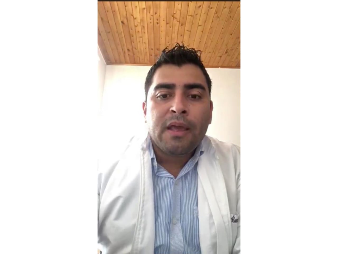 Captura de pantalla de un vídeo dónde Alexander Almeida habla sobre el Covid-19 / Twitter