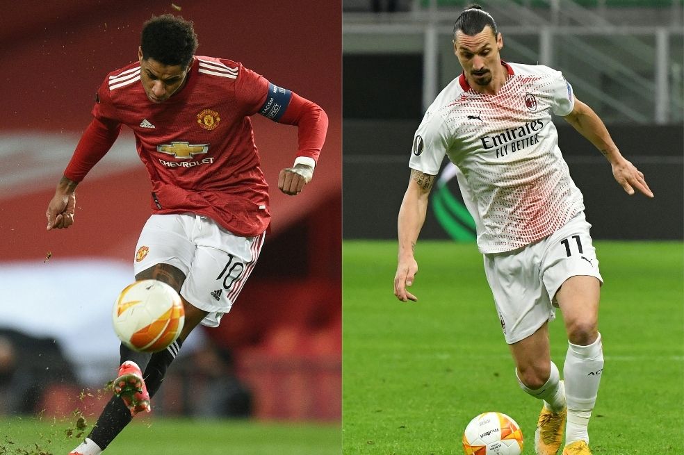 Marcus Rashford es una de las figuras de Manchester United, mientras que Zlatan Ibrahimović es el gran referente de Milan.