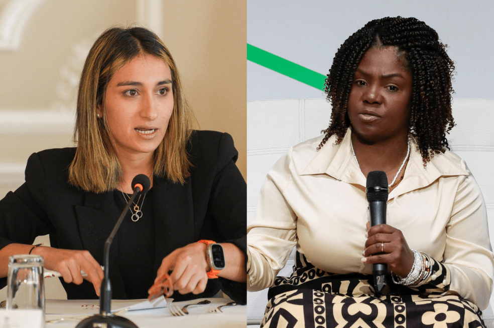 La directora del Dapre, Laura Sarabia, y la vicepresidenta Francia Márquez.