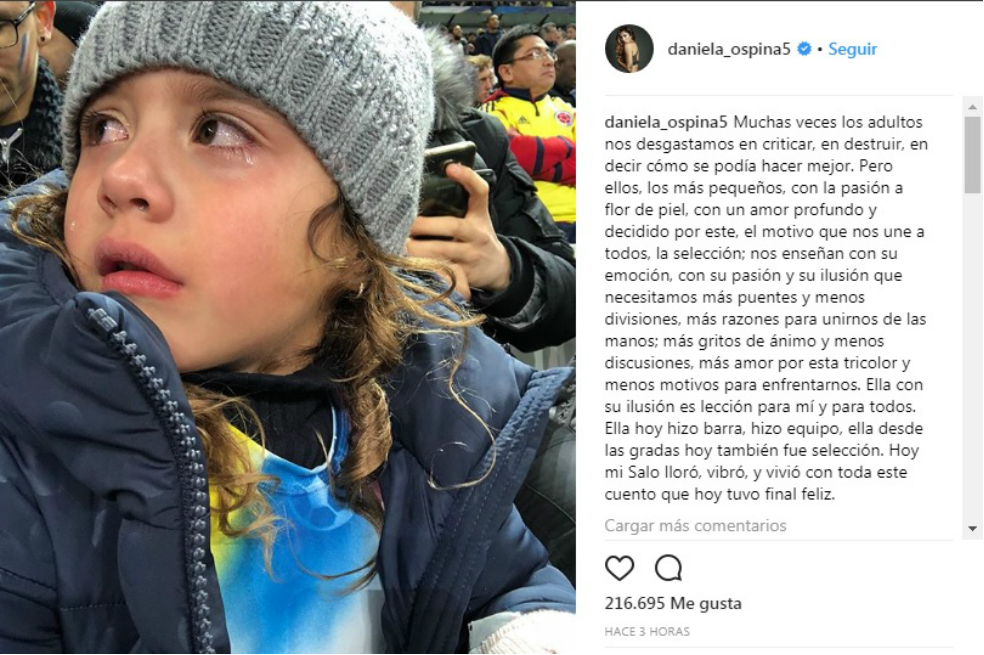 James Rodríguez contó un apoyo extra desde la tribuna, su hija Salome / Tomada de la cuenta de Instagram de Daniela Ospina @daniela_ospina5