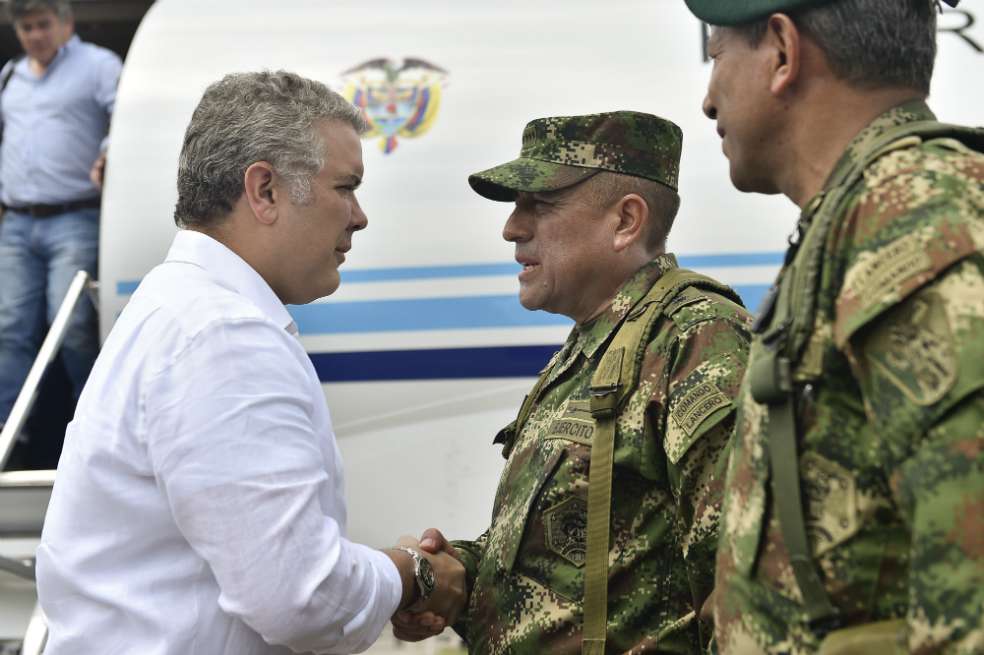 Duque felicitó a la Fuerza Pública por el golpe propinado a alias Guacho. / Archivo SIG