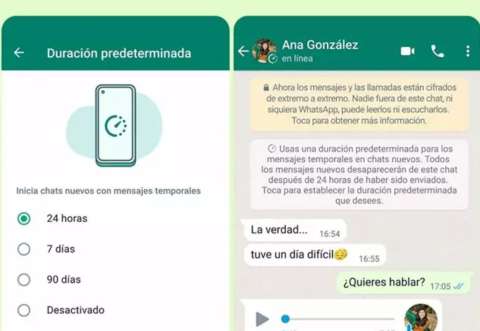 ¿Por qué una persona activa los mensajes temporales en WhatsApp?
