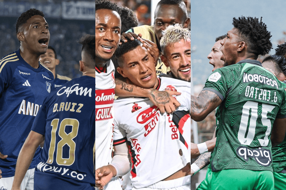 Millonarios, América y Nacional, los tres equipos más populares de Colombia.