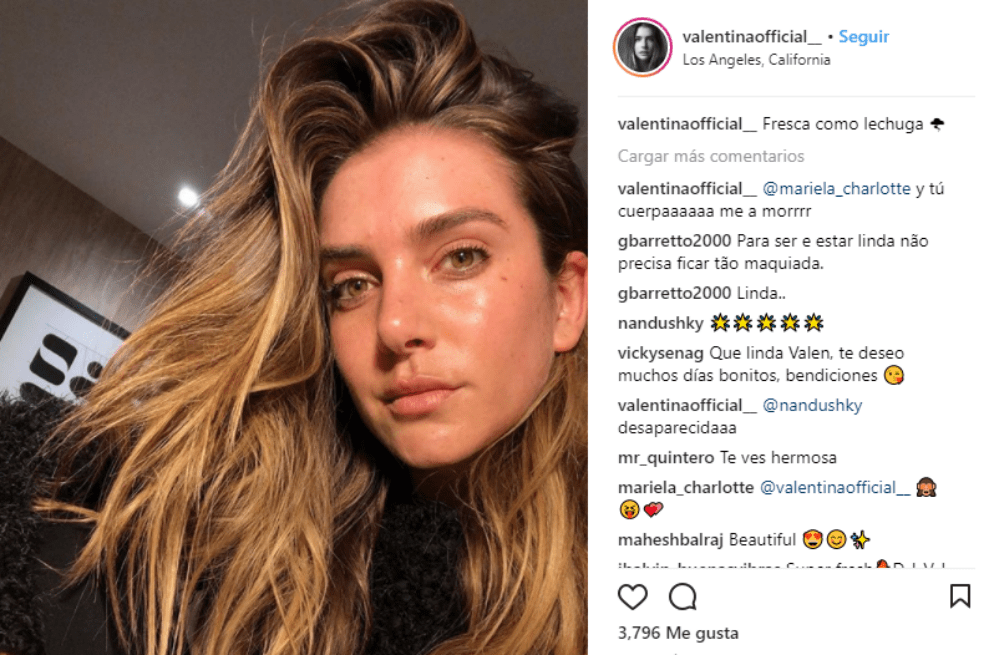 Valentina Ferrer y J Balvin tendrían un romance. / Captura de pantalla de la cuenta de Instagram de Valentina Ferrer