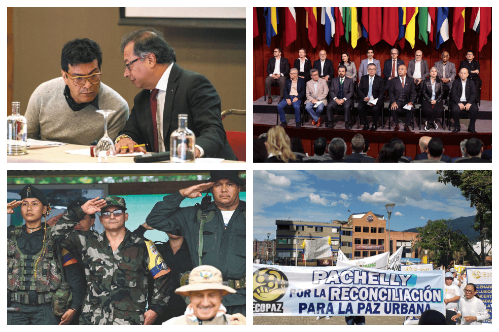 Procesos con disidencias, ELN y bandas de Medellín.