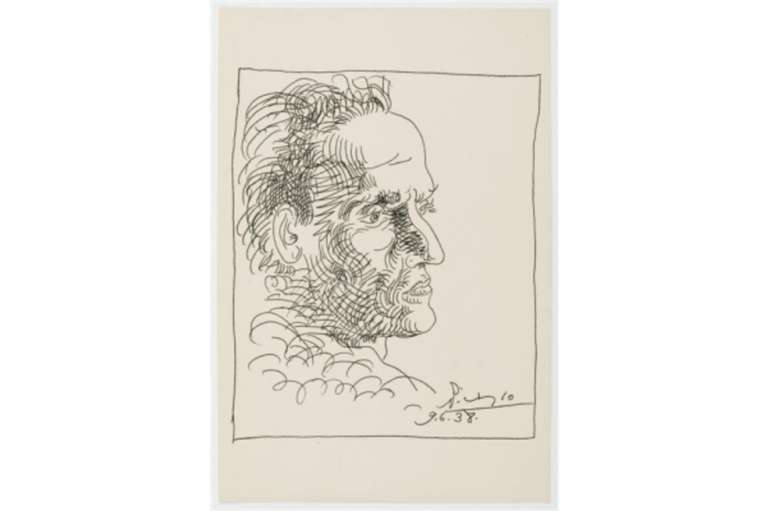 El "Retrato póstumo de César Vallejo. II" fue hecho con lápiz o palo de madera, en 1938. El poeta César Vallejo abandonó Perú y vivió entre París y Madrid desde 1923 hasta el año de su muerte, 1938.