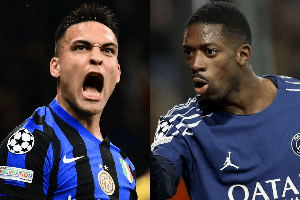 Lautaro Martínez (izq.) es el máximo referente de Inter de Milán, como Ousmane Dembélé es el de PSG.