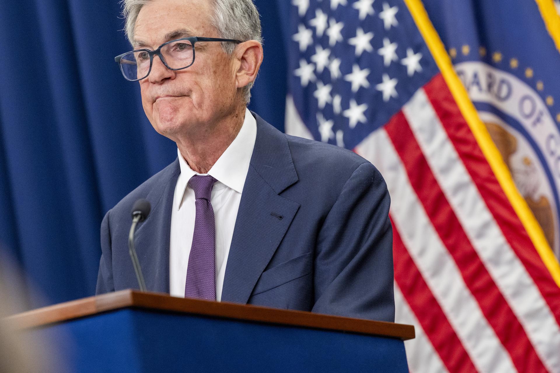 WASHINGTON (United States), 17/09/2025.- US Federal Reserve Chairman Jerome Powell responds to a question from the news media during a press conference, in Washington, DC, USA, 17 September 2025. The Fed's central bankers voted to cut the key interest rate by a quarter-point, marking the first reduction in nine months. EFE/EPA/SHAWN THEW
