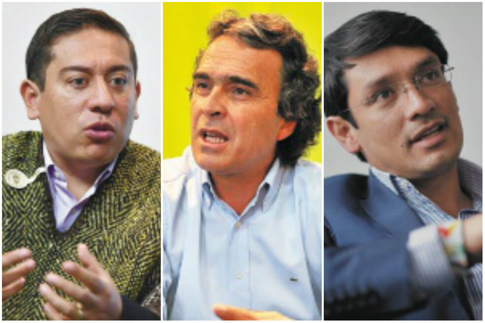 De izquierda a derecha: Carlos Amaya, exgobernador de Boyacá; Sergio Fajardo, excandidato presidencial; y Camilo Romero, exgobernador de Nariño. / Archivo El Espectador
