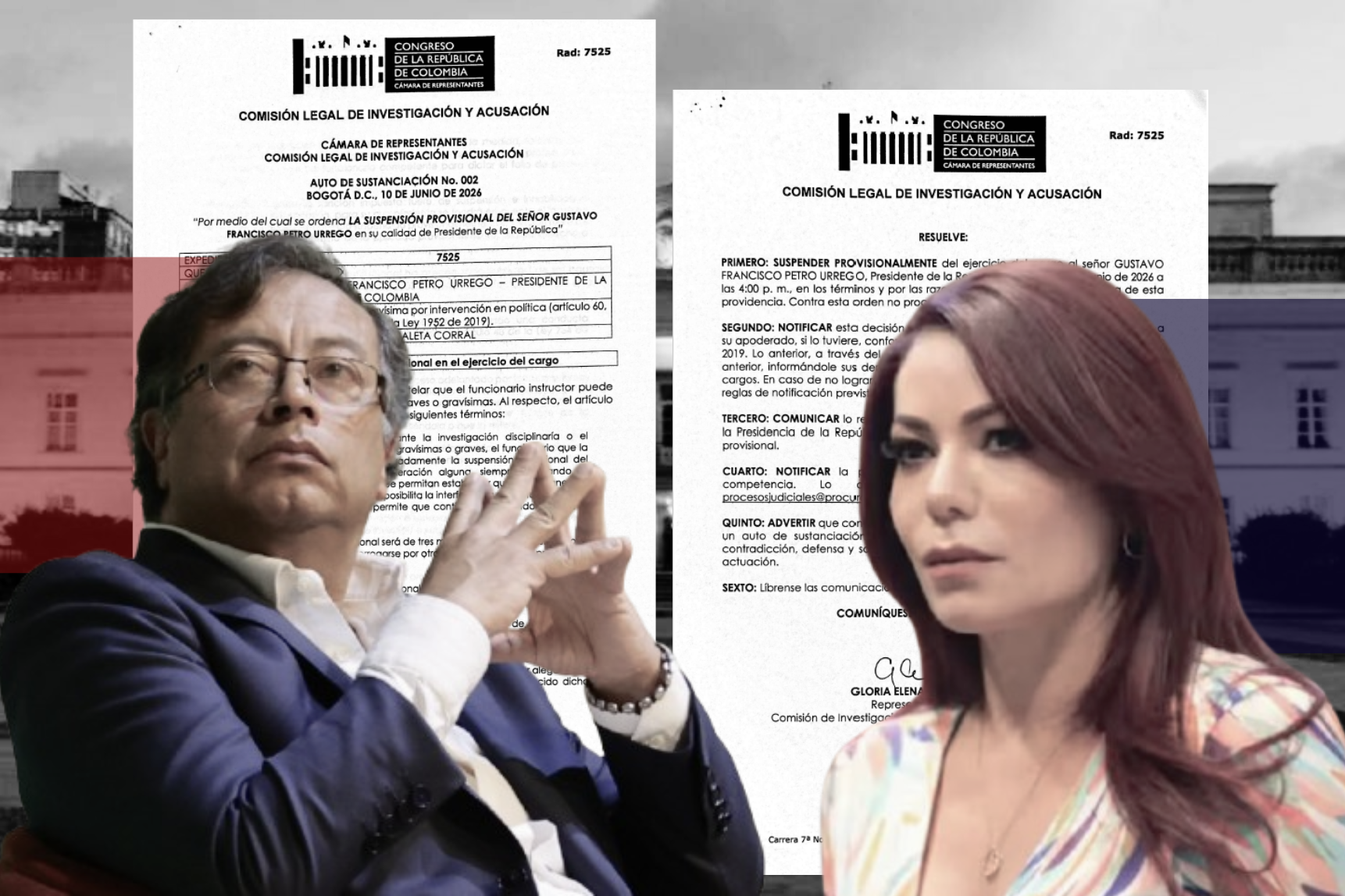 La representante del Pacto Histórico, Gloria Arizabaleta, propuso suspender al presidente Petro por presunta participación en política.