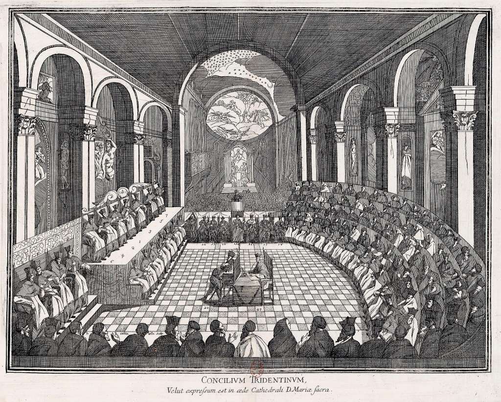 El Concilio había empezado a organizarse en los años 20 del siglo XVI, pero diversas divisiones dentro de las jerarquías eclesiásticas con respecto a la manera en que debía enfrentarse al protestantismo fueron dilatando las fechas.