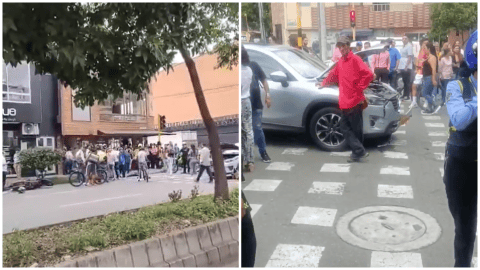 Ladrones robaron $30 millones en Envigado y terminaron estrellados en su moto