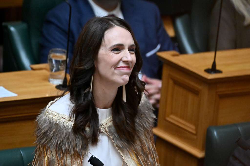Wellington (Australia), 05/04/2023.- Former New Zealand's Prime Minister Jacinda Ardern delivers her valedictory speech at Parliament House in Wellington, New Zealand, 05 April 2023. Ardern resigned from the post in January 2023 and withdrew from politics. On 04 April Ardern was appointed Special Envoy for the Christchurch Call and a trustee of the Prince of Wales' Earthshot Prize. (Nueva Zelanda) EFE/EPA/MASANORI UDAGAWA AUSTRALIA AND NEW ZEALAND OUT