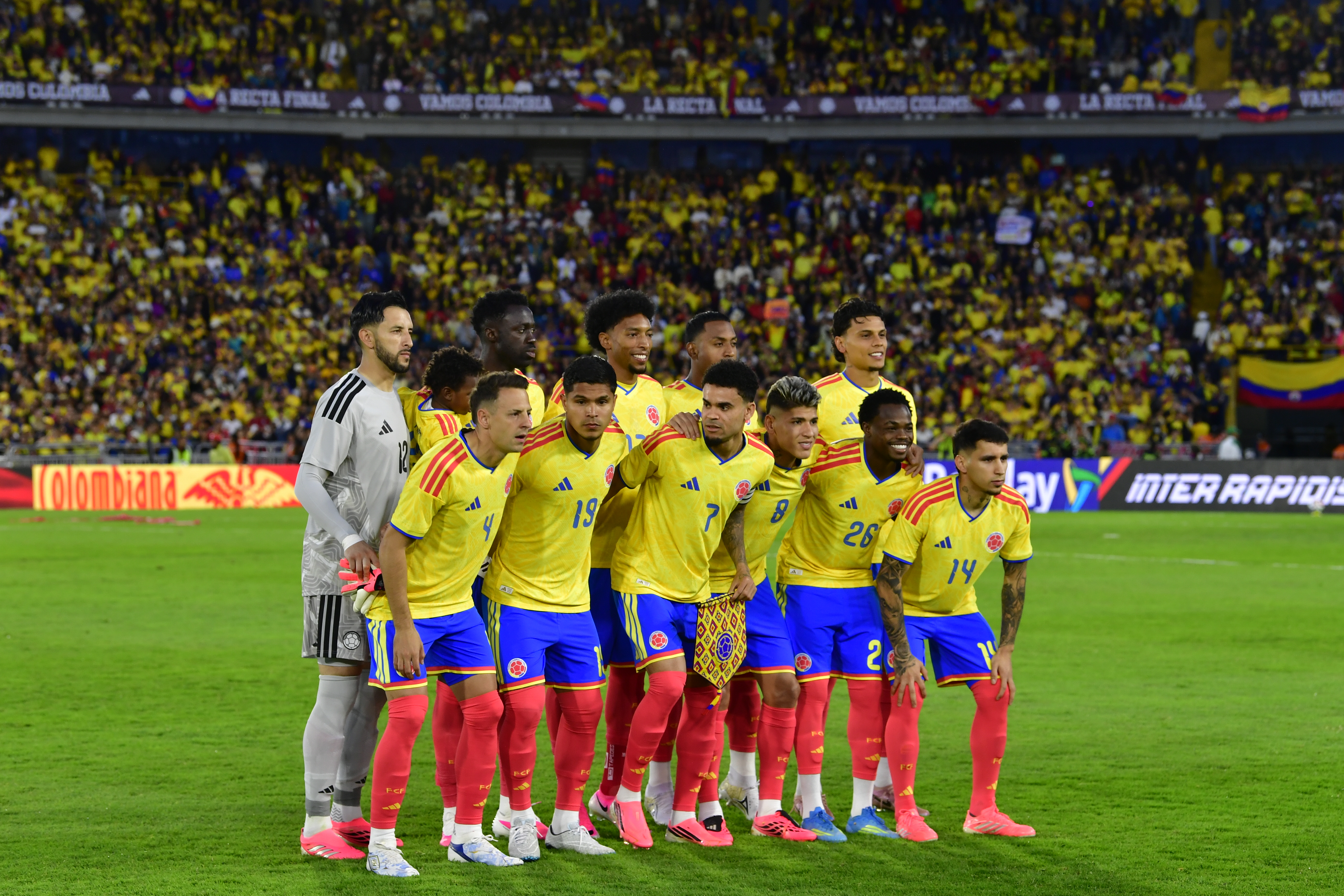 Formación de la selección Colombia previo al partido amistoso ante Costa Rica en el Estadio El Campin de Bogotá