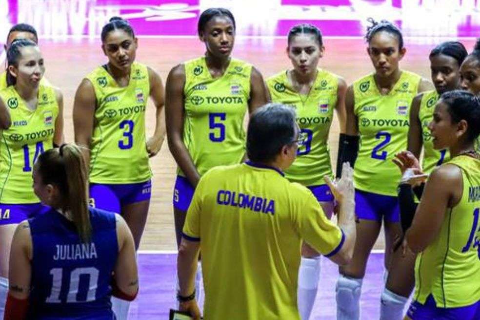 Las jugadoras de la selección colombiana de voleibol.