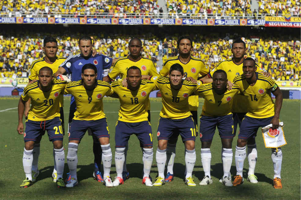 La selección Colombia que aspira a clasificar al Mundial de Brasil. / AFP