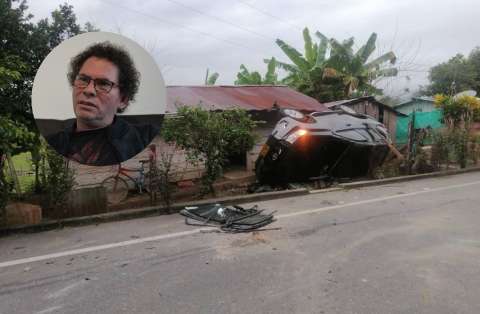 Pastor Alape sufrió accidente junto a su esquema de seguridad en vía de Antioquia