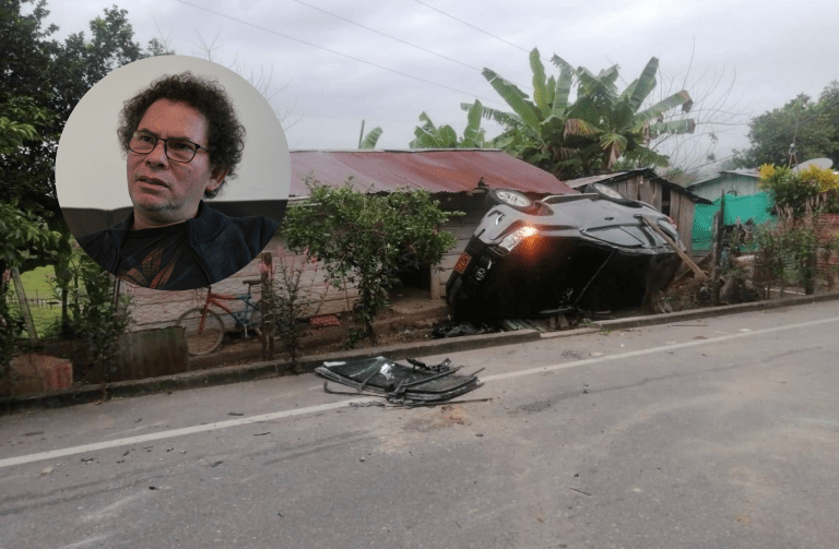 Pastor Alape sufrió accidente junto a su esquema de seguridad en vía de Antioquia