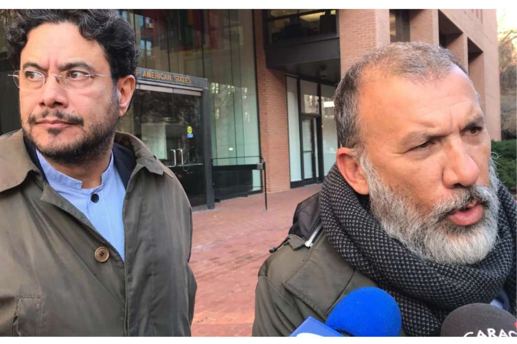 Cepeda y Barreras estuvieron en la Comisión Interamericana de Derechos Humanos (CIDH) para pedir medidas cautelares. / Cortesía