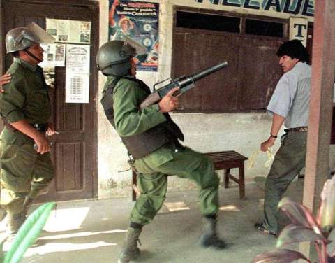 El desteñido verde olivo boliviano