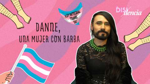 Danne Aro Belmont, una mujer con barba e hipoacúsica