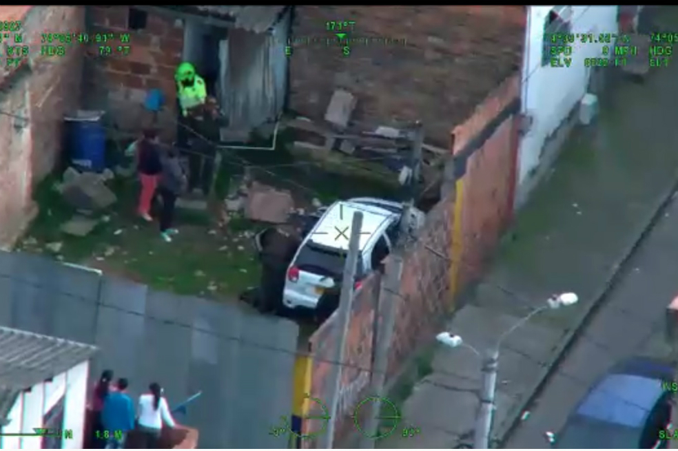 Imágenes captadas desde el Halcón de la Policía de Bogotá. / Archivo particular