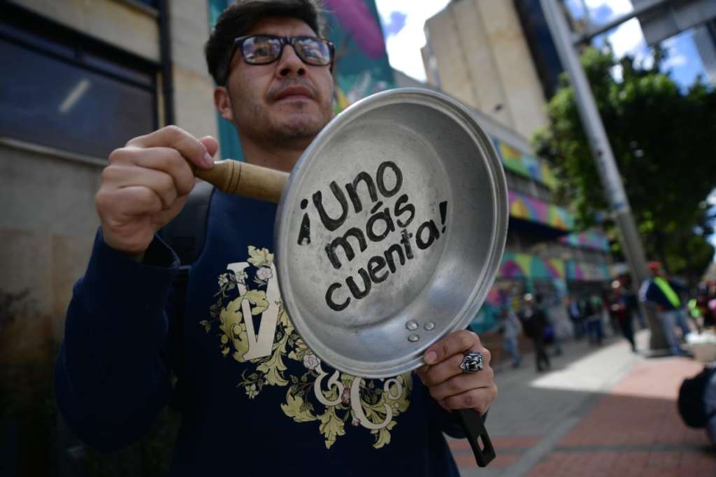En el sur de Bogotá se reunieron varias comunidades campesinas para tomar rumbo a la Plaza de Bolívar. / Óscar Pérez - El Espectador