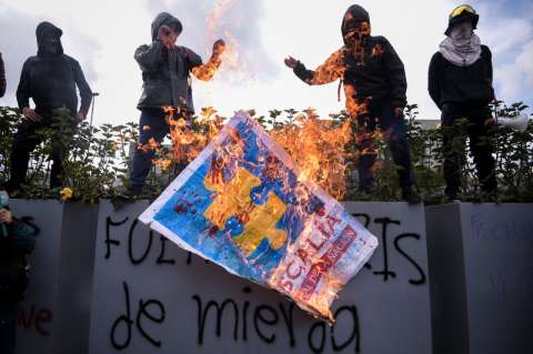 Primera Línea se movilizó por jóvenes detenidos en protestas de 2021 y pidió su liberación
